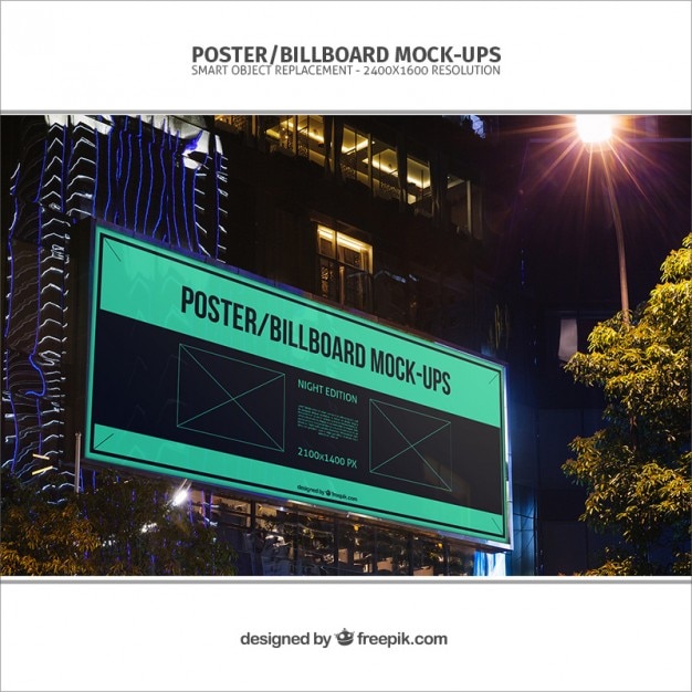 Download Realistic billboard mockup | Free PSD File