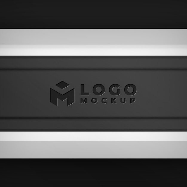 Download Realistic black embossed logo mockup PSD file | Premium ...