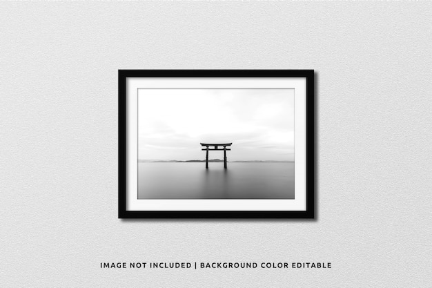 Download Premium PSD | Realistic black landscape photo frame mockup ...