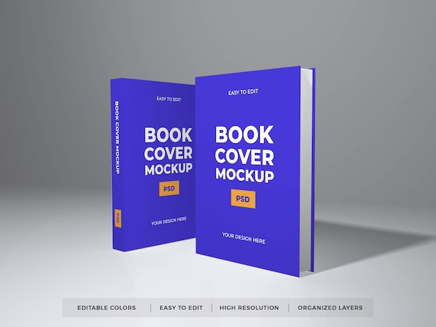 Premium PSD | Realistic books cover mockup