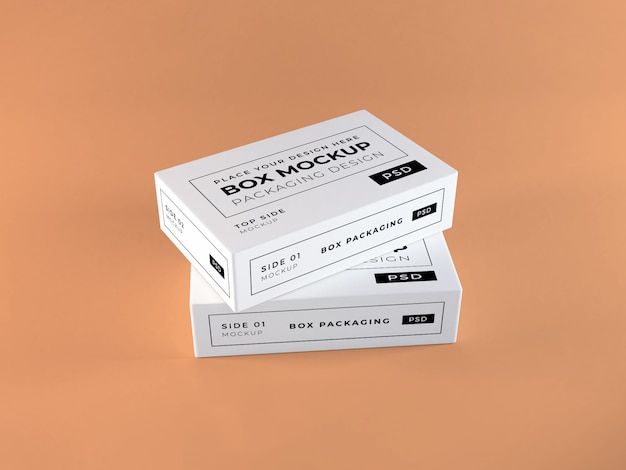 Download Premium PSD | Realistic box packaging mockup