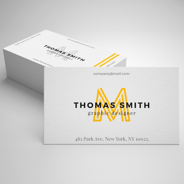 Download Free Psd Realistic Business Card Mockup PSD Mockup Templates