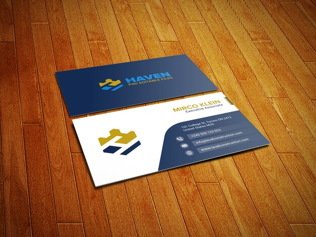 Realistic business card mockup | Premium PSD File