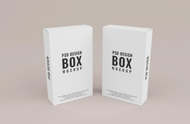 Premium PSD | Realistic carton box mockup for packaging