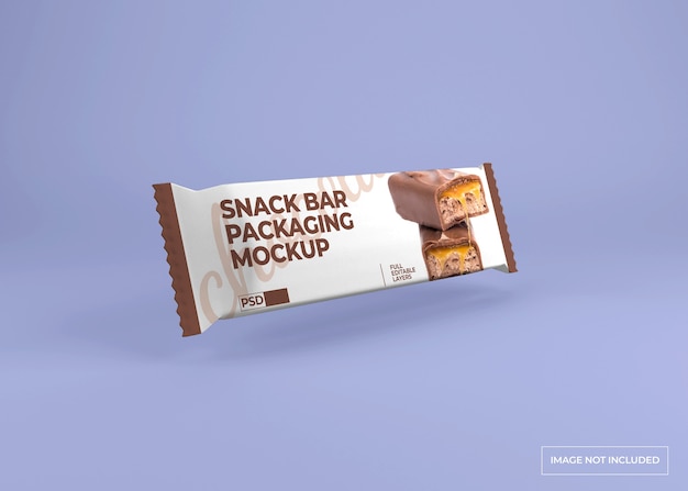 Download Premium PSD | Realistic chocolate snack bar packaging mockup
