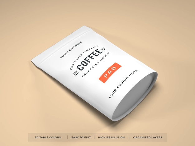 Download Premium PSD | Realistic coffee packaging mockup