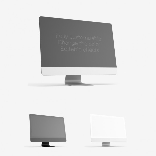 Download Realistic computer mock up | Free PSD File