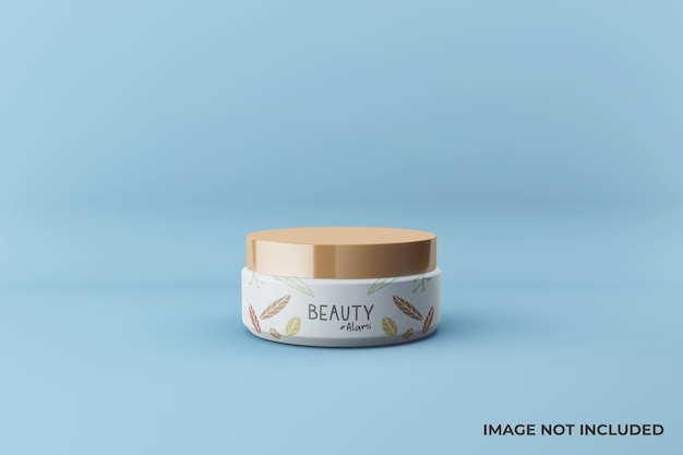 Download Premium PSD | Realistic cosmetic face cream jar mockup design