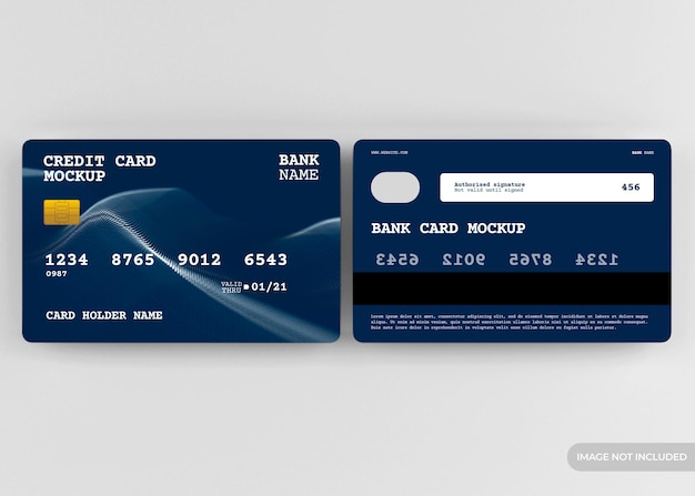 Premium PSD | Realistic credit card mockup design isolated