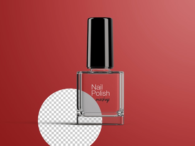 Download Premium PSD | Realistic customizable isolated mockup of nail polish