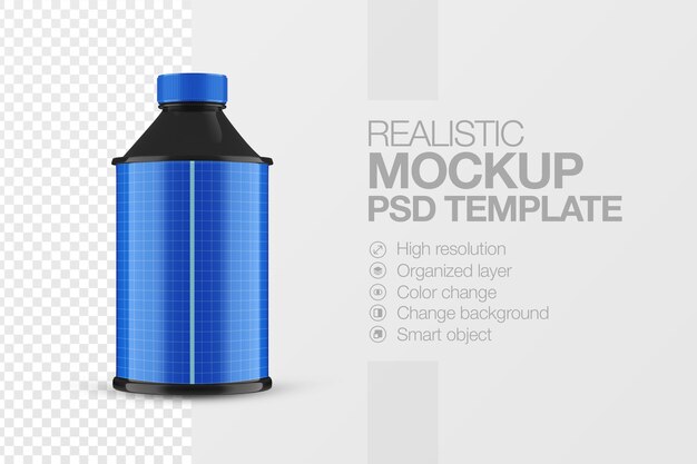 Download Premium PSD | Realistic engine oil bottle mockup isolated