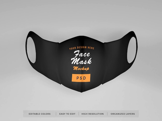 Download Premium PSD | Realistic face mask mockup