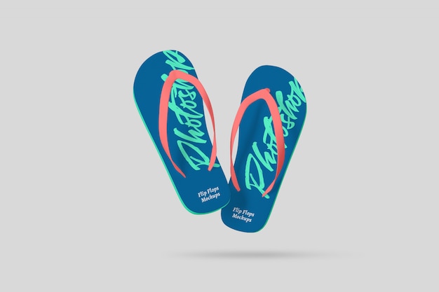 Download Premium PSD | Realistic flip flops mockup