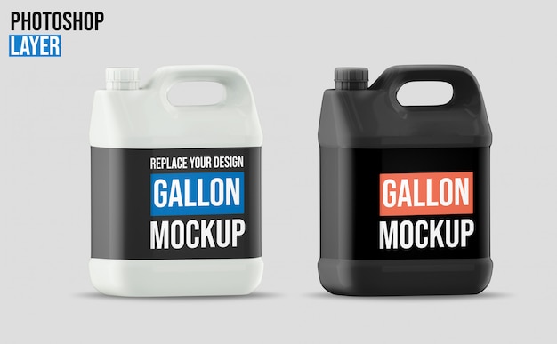 Download Premium PSD | Realistic gallon mockup design