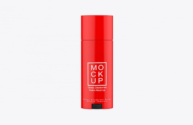 Download Premium Psd Realistic Glossy Deodorant Roll On Mockup