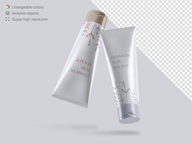 Download Premium PSD | Realistic glossy floating cosmetic cream ...