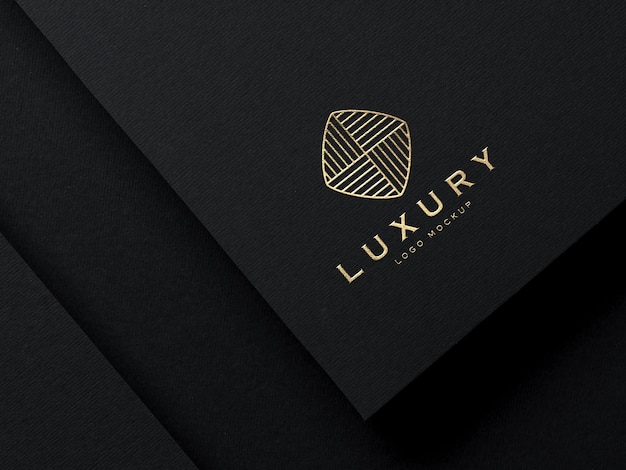 Download Premium Psd Realistic Gold Embossed Luxury Logo Mockup PSD Mockup Templates