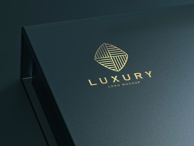 Realistic gold luxury logo mockup | Premium PSD File