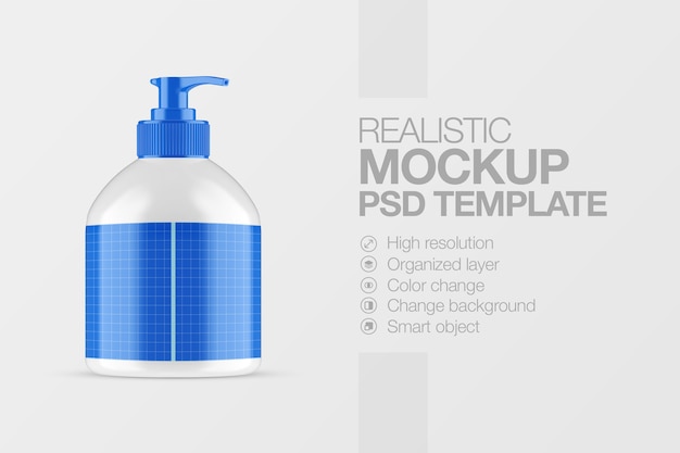 Download Premium PSD | Realistic hand sanitizer bottle mockup