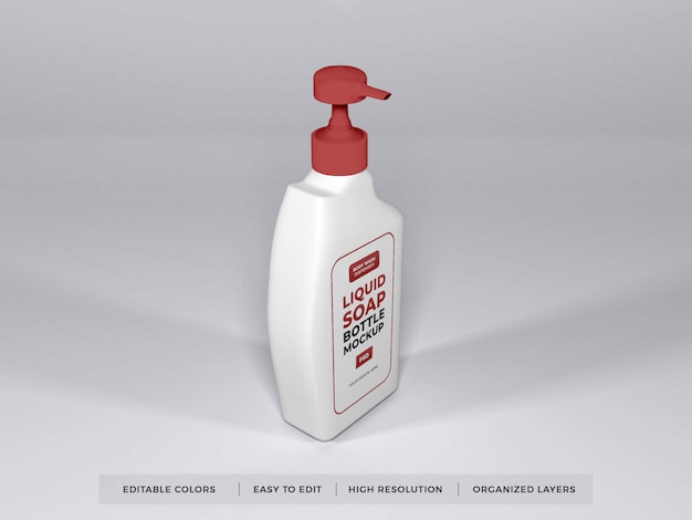Download Premium PSD | Realistic liquid soap bottle packaging mockup