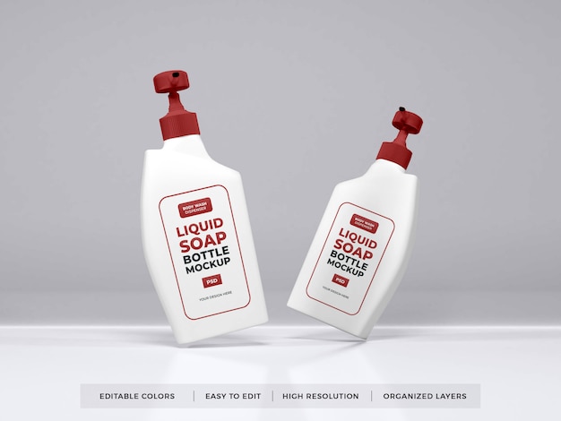 Download Free Realistic Liquid Soap Bottle Packaging Mockup Premium Psd File PSD Mockups.
