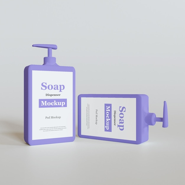 Premium PSD | Realistic liquid soap dispenser mockup