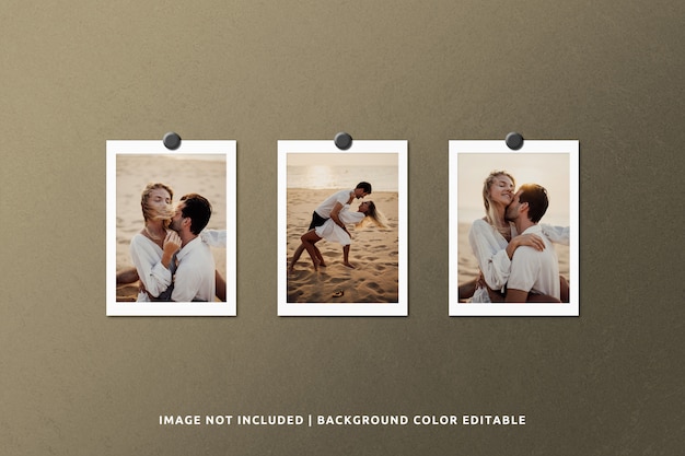 Download Premium PSD | Realistic paper frame photo mockup in grunge ...