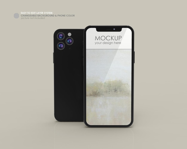 Premium PSD | Realistic phone screen mockup