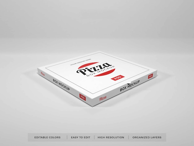 Download Premium PSD | Realistic pizza box mockup