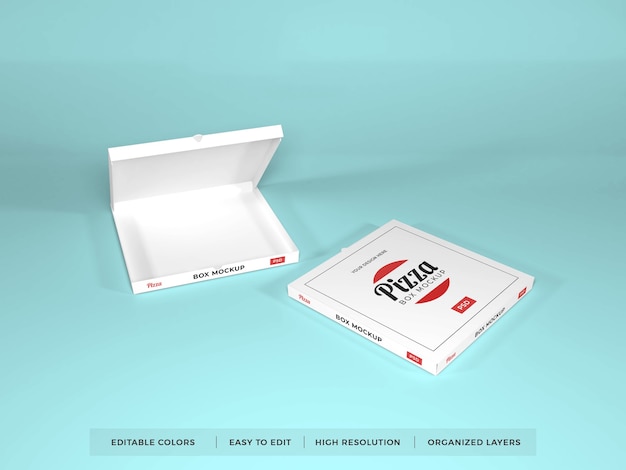 Download Premium PSD | Realistic pizza box mockup