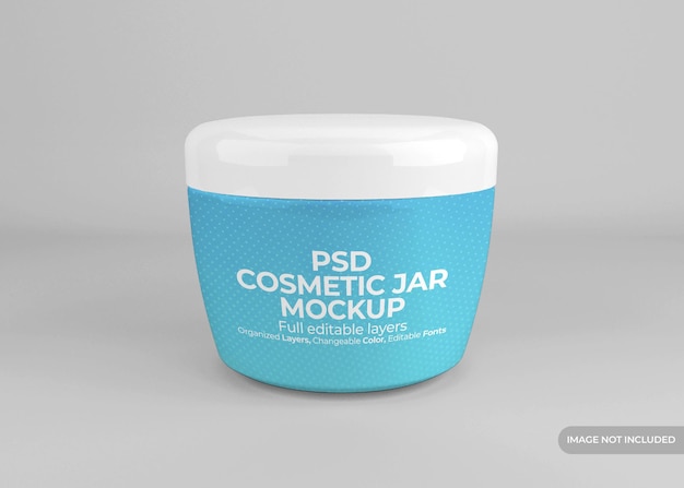 Premium Psd Realistic Plastic Cosmetic Cream Jar Mockup