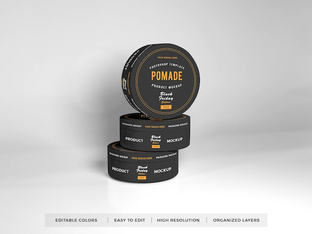 Download Premium Psd Realistic Round Box Packaging Mockup