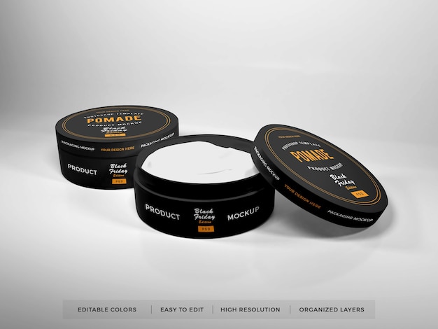 Download Premium PSD | Realistic round box packaging mockup