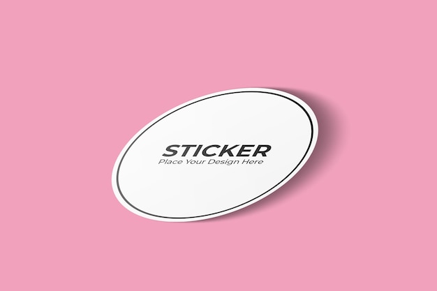 Download Premium PSD | Realistic rounded sticker mockup design
