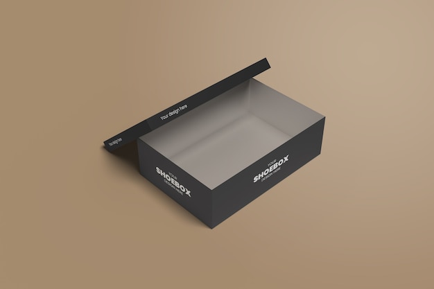 Download Premium PSD | Realistic shoe box mockup