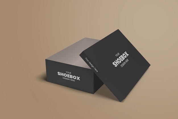 Download Premium PSD | Realistic shoe box mockup