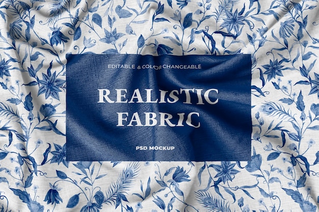 Download Free Psd Realistic Silk Fabric Mockup Psd With Beautiful Floral Pattern