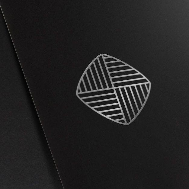 Realistic silver embossed luxury logo mockup | Premium PSD File