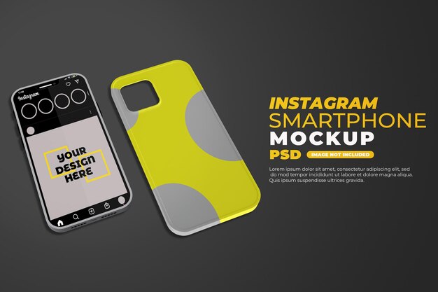 Download Premium PSD | Realistic smartphone and case mockup with ...