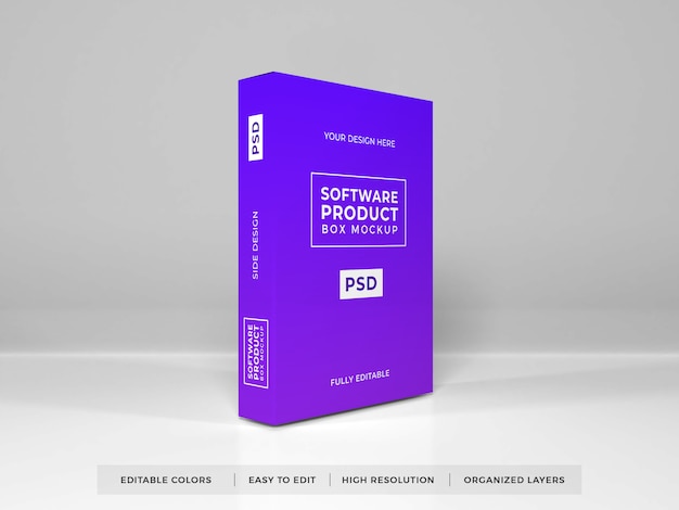Premium PSD | Realistic software box product mockup
