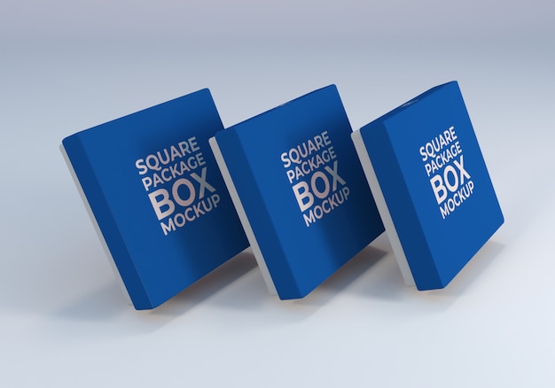 Download Realistic square box packaging mockup for product ...