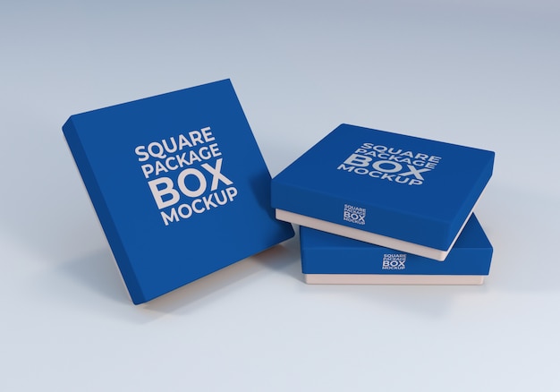 Download Realistic square package box mockup | Premium PSD File