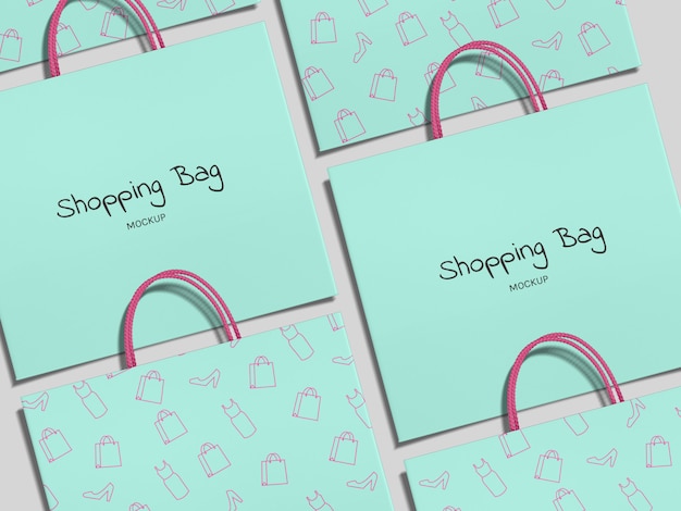 Download Premium PSD | Realistic top view shopping paper bags ...