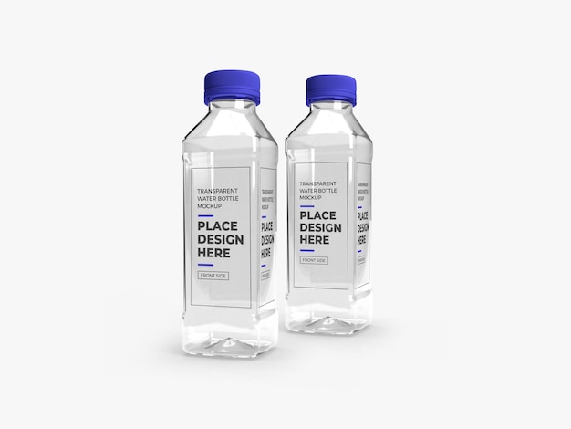 Download Premium Psd Realistic Transparent Plastic Bottle Mockup