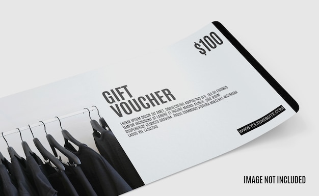 Premium PSD | Realistic voucher mockup