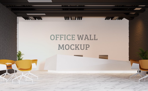 Download Premium PSD | Reception area designed in industrial style ...