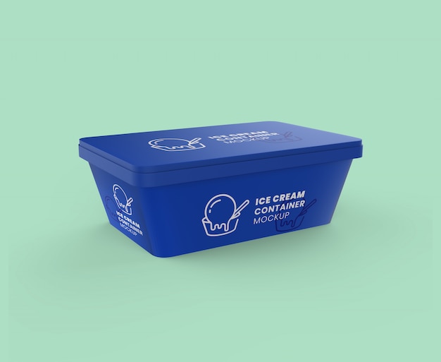 Download Rectangle ice cream container mockup | Premium PSD File