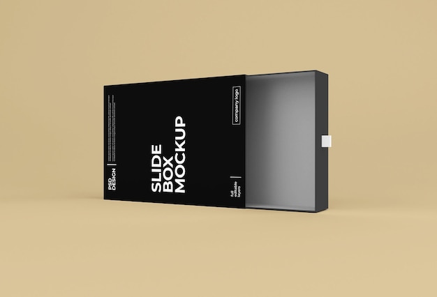 Download Premium PSD | Rectangle paper slide box packaging mockup