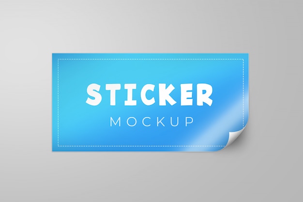 Download Premium Psd Rectangle Sticker Mockup