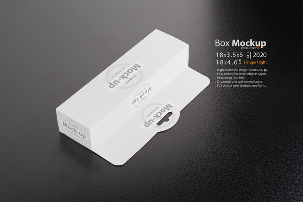 Download Premium Psd Rectangular Box Package Mock Up With Hanger